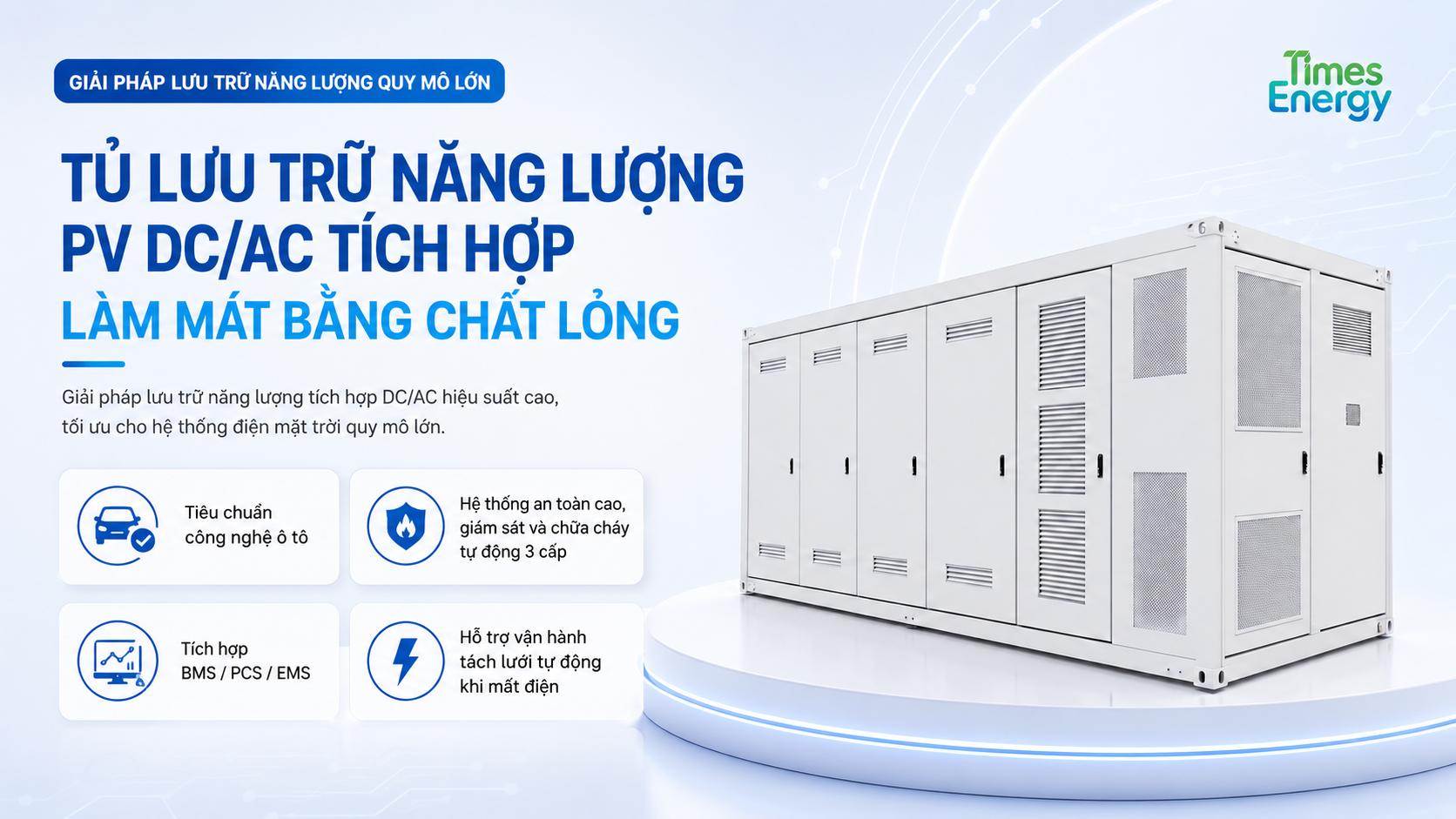 TỦ LƯU TRỮ NĂNG LƯỢNG PV DC/AC TÍCH HỢP (LÀM MÁT BẰNG CHẤT LỎNG)