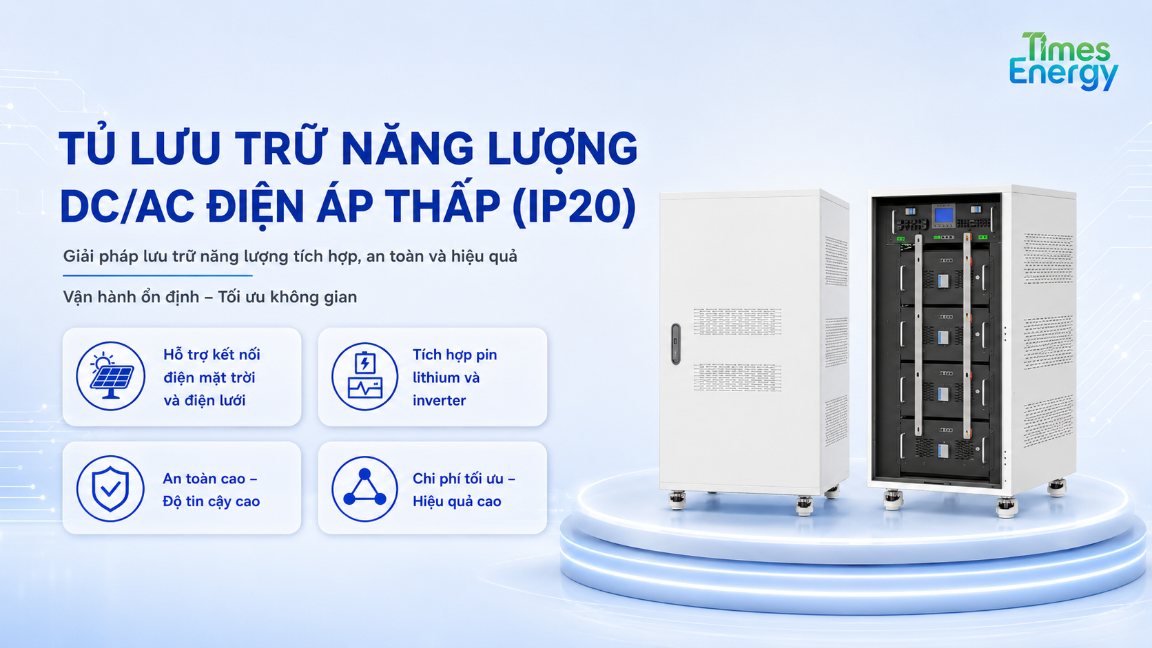 Low-Voltage DC/AC Energy Storage Cabinet (IP20)