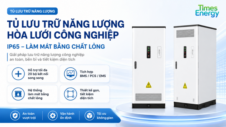 TỦ LƯU TRỮ NĂNG LƯỢNG HÒA LƯỚI CÔNG NGHIỆP (IP65 – LÀM MÁT BẰNG CHẤT LỎNG)