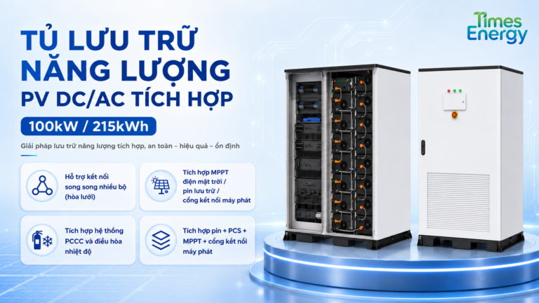 TỦ LƯU TRỮ NĂNG LƯỢNG PV DC/AC TÍCH HỢP (100KW/215KWh)