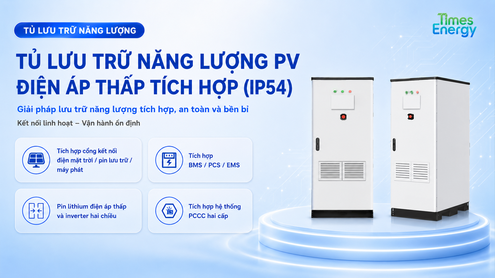 Integrated Low-Voltage PV Energy Storage Cabinet (IP54)